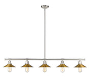 Z-Lite - 613-5L-BN+FB - Five Light Linear Chandelier - Casa - Brushed Nickel