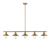 Z-Lite - 613-5L-FB - Five Light Linear Chandelier - Casa - Foundry Brass