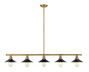 Z-Lite - 613-5L-FB+MB - Five Light Linear Chandelier - Casa - Foundry Brass
