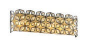 Metropolitan - N7844-711 - Four Light Bath - Brookcrest - Sand Coal With Gold Highlights