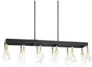Metropolitan - N7866-678-L - LED Island Pendant - Rare Elements - Sand Coal with Vintage Brass