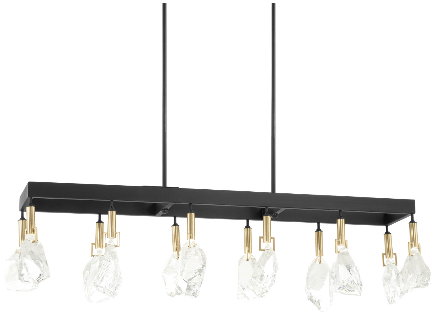 Metropolitan - N7866-678-L - LED Island Pendant - Rare Elements - Sand Coal with Vintage Brass