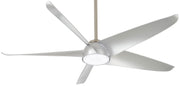 Minka Aire - F771L-BN/SL - 60"Ceiling Fan - Ellipse - Brushed Nickel With Silver Blades