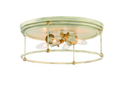 Minka-Lavery - 1040-701 - Four Light Flush Mount - Westchester County - Farmhouse White w/Gilded Gold Leaf