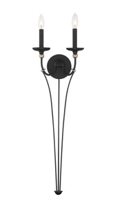 Minka-Lavery - 1042-677 - Two Light Wall Sconce - Westchester County - Sand Coal w/Skyline Gold Leaf