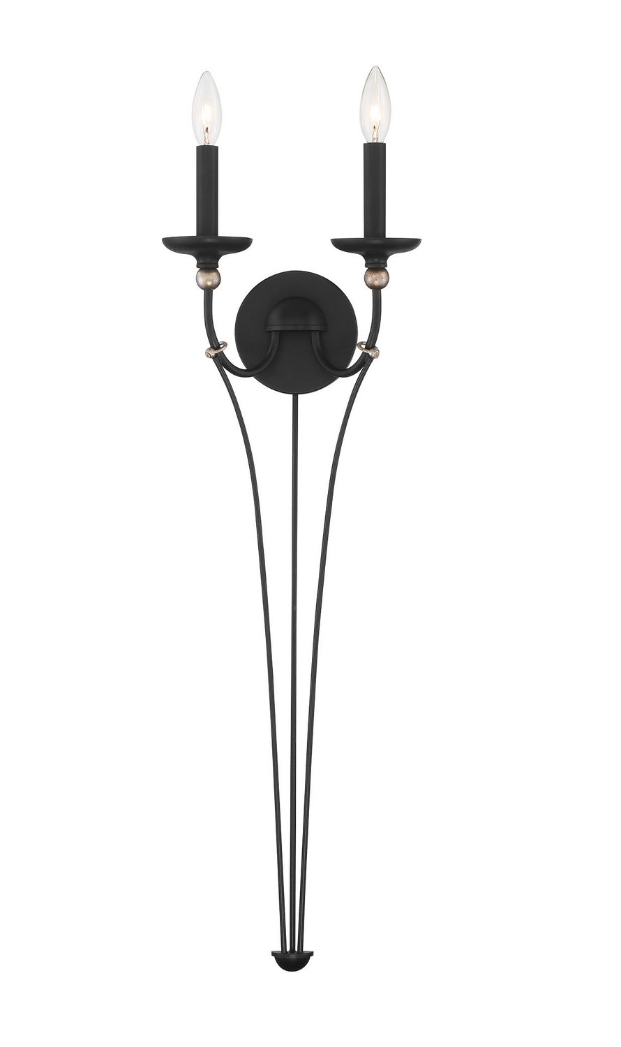 Minka-Lavery - 1042-677 - Two Light Wall Sconce - Westchester County - Sand Coal w/Skyline Gold Leaf