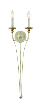 Minka-Lavery - 1042-701 - Two Light Wall Sconce - Westchester County - Farm House White With Gilded G