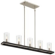Minka-Lavery - 1055-691 - Five Light Island Pendant - Cole's Crossing - Coal w/Brushed Nickel