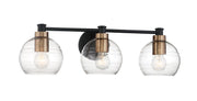 Minka-Lavery - 4913-653 - Three Light Bath - Keyport - Sand Coal w/Natural Brushed Brass