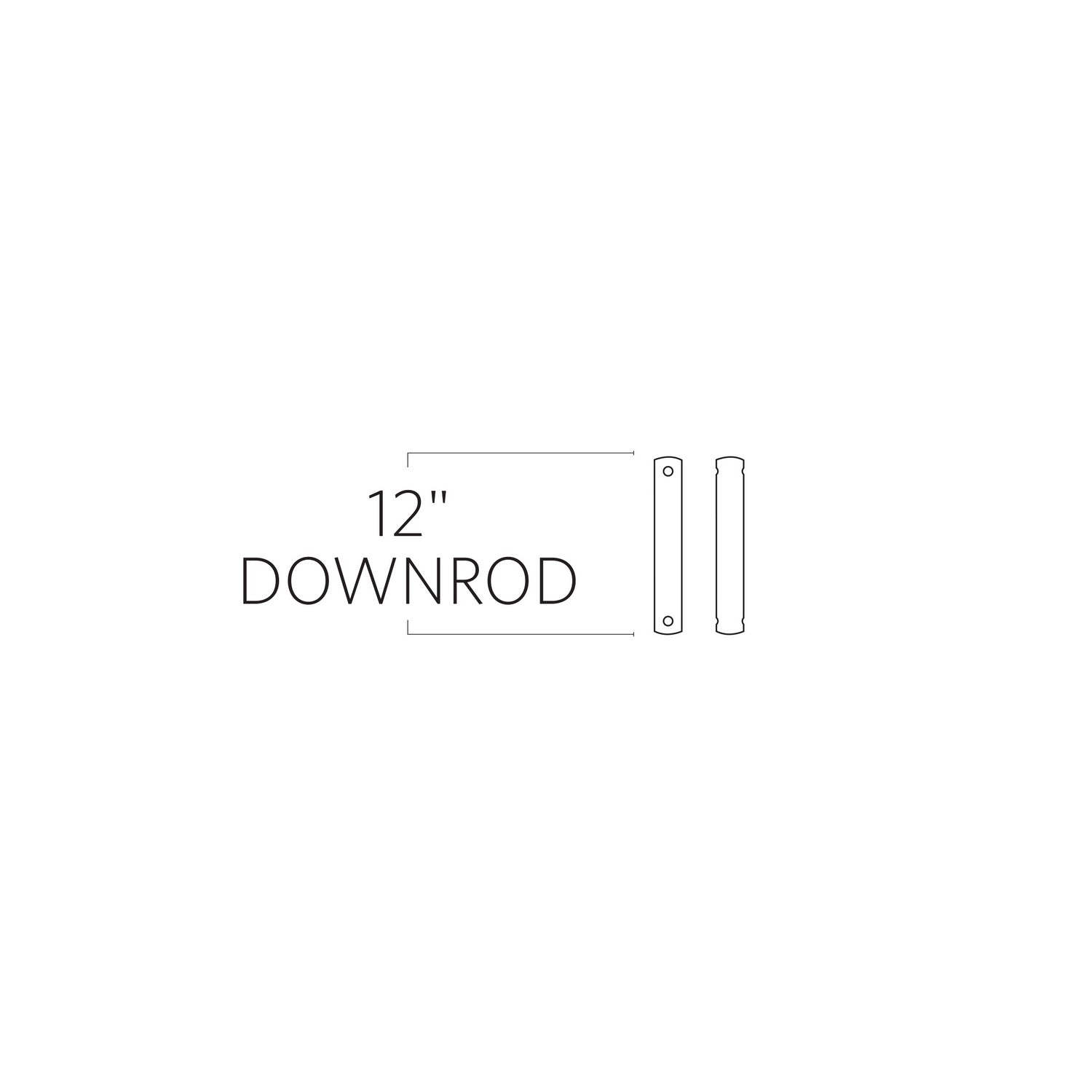 Visual Comfort Fan - DR12CH - Downrod - Universal - Chrome