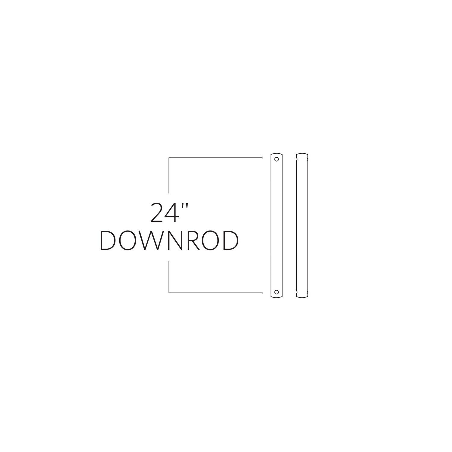 Visual Comfort Fan - DR24CH - Downrod - Universal - Chrome