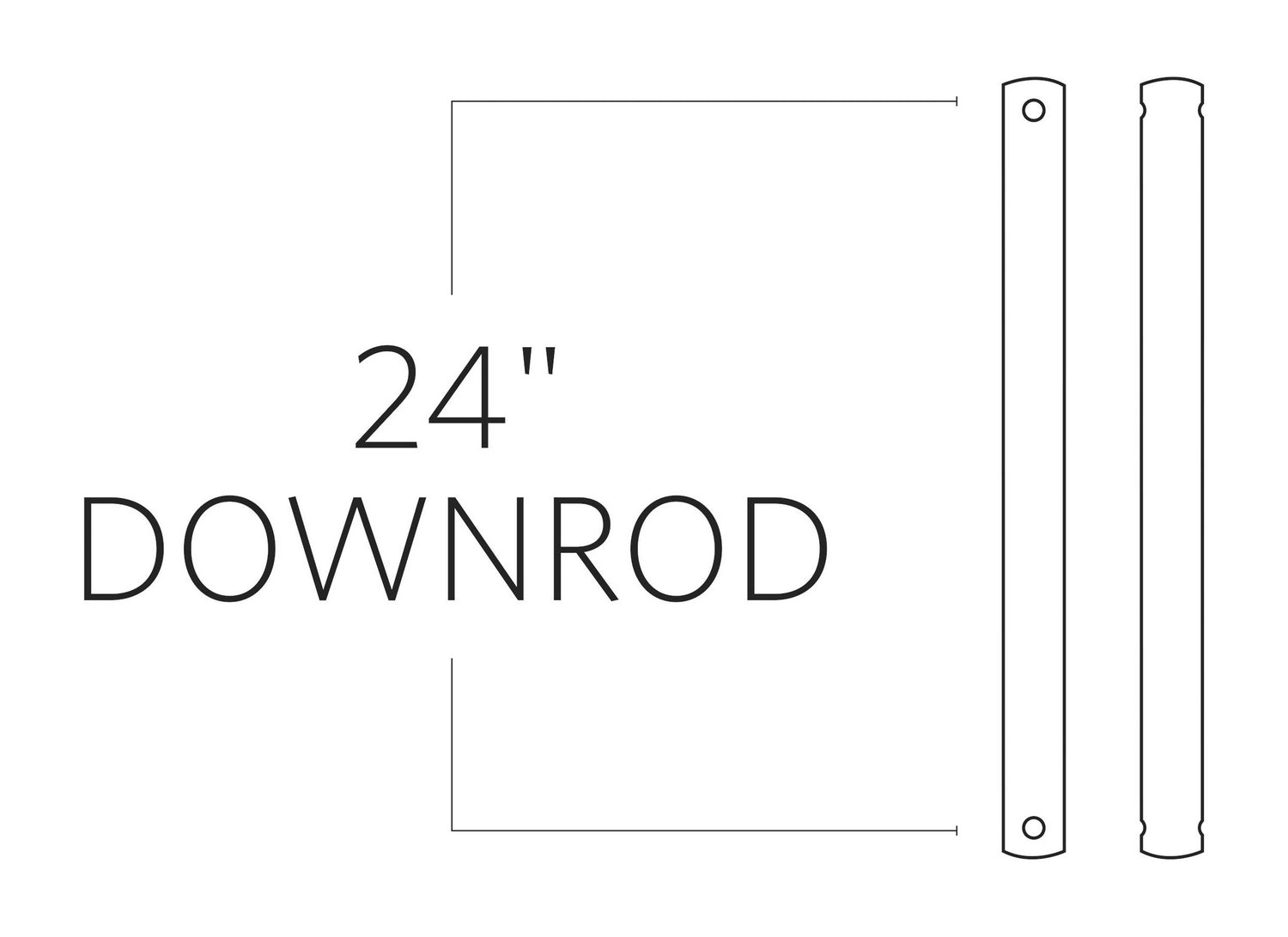 Visual Comfort Fan - DR24MBK - Downrod - Universal - Midnight Black