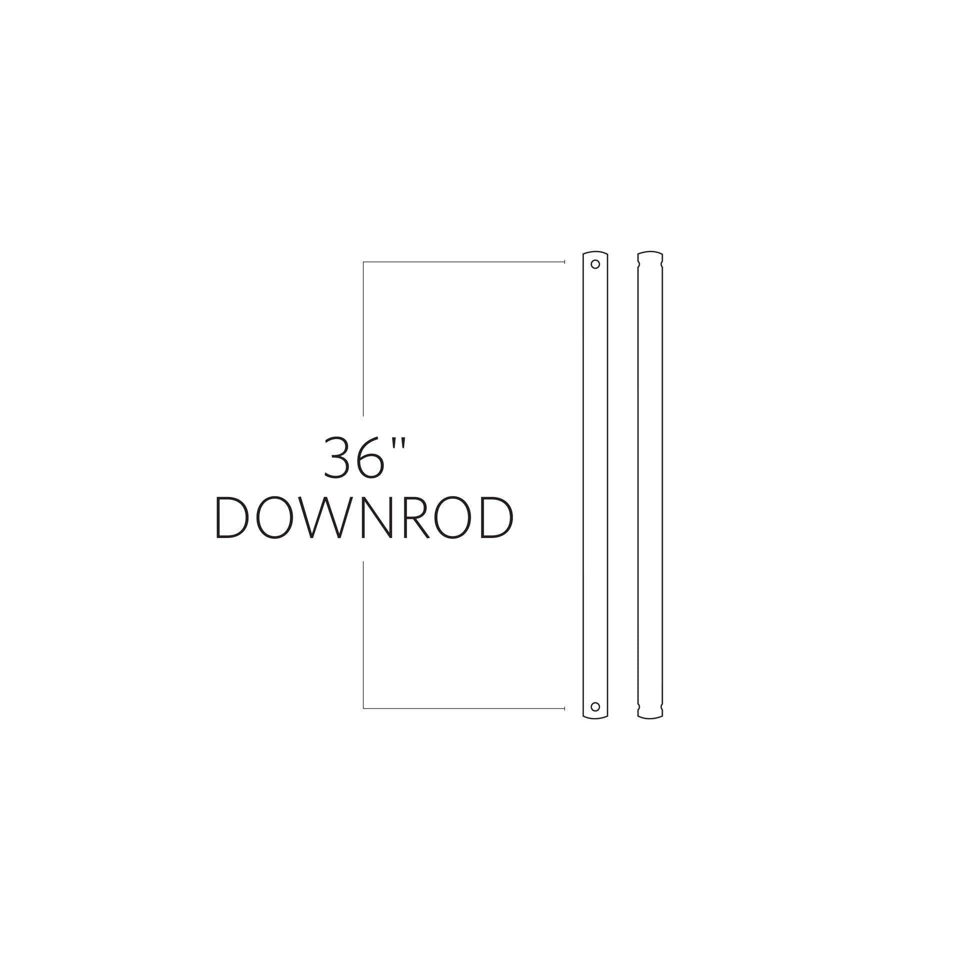 Visual Comfort Fan - DR36CH - Downrod - Universal - Chrome