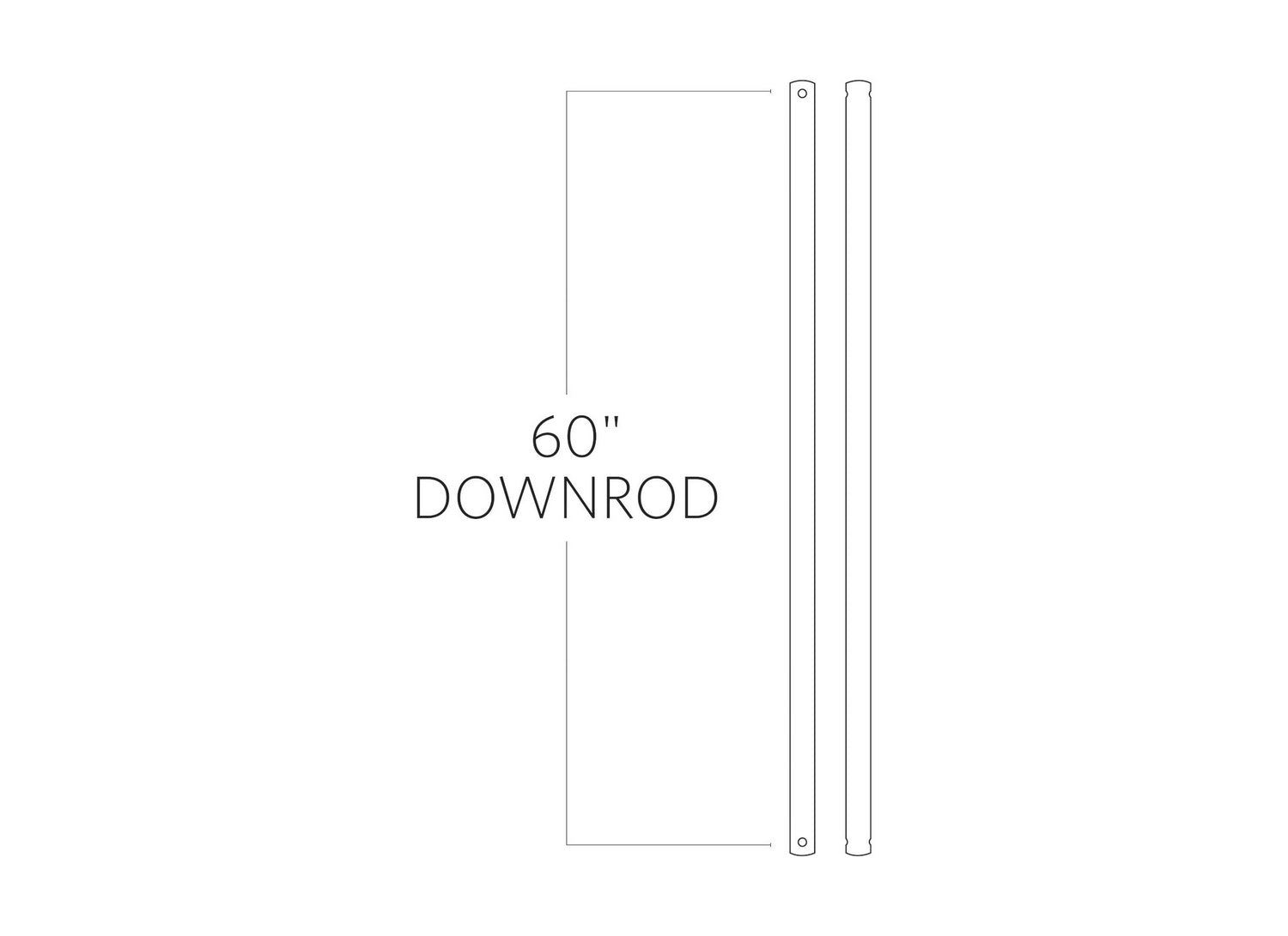 Visual Comfort Fan - DR60WGR - Downrod - Universal - Washed Grey