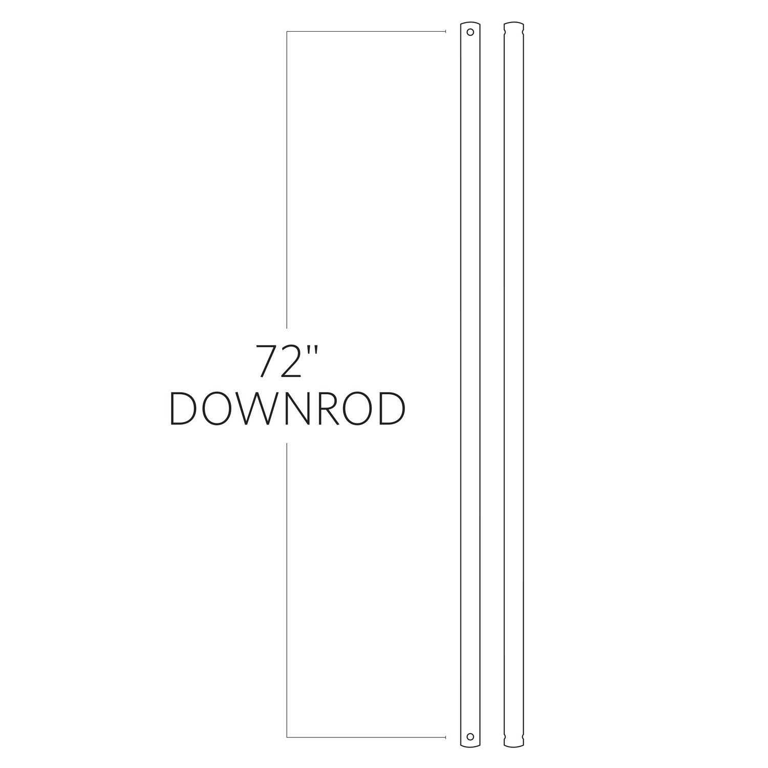 Visual Comfort Fan - DR72SN - Downrod - Universal - Satin Nickel
