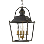 Golden - 0888-4P ABI - Four Light Pendant - Christoff - Antique Black Iron
