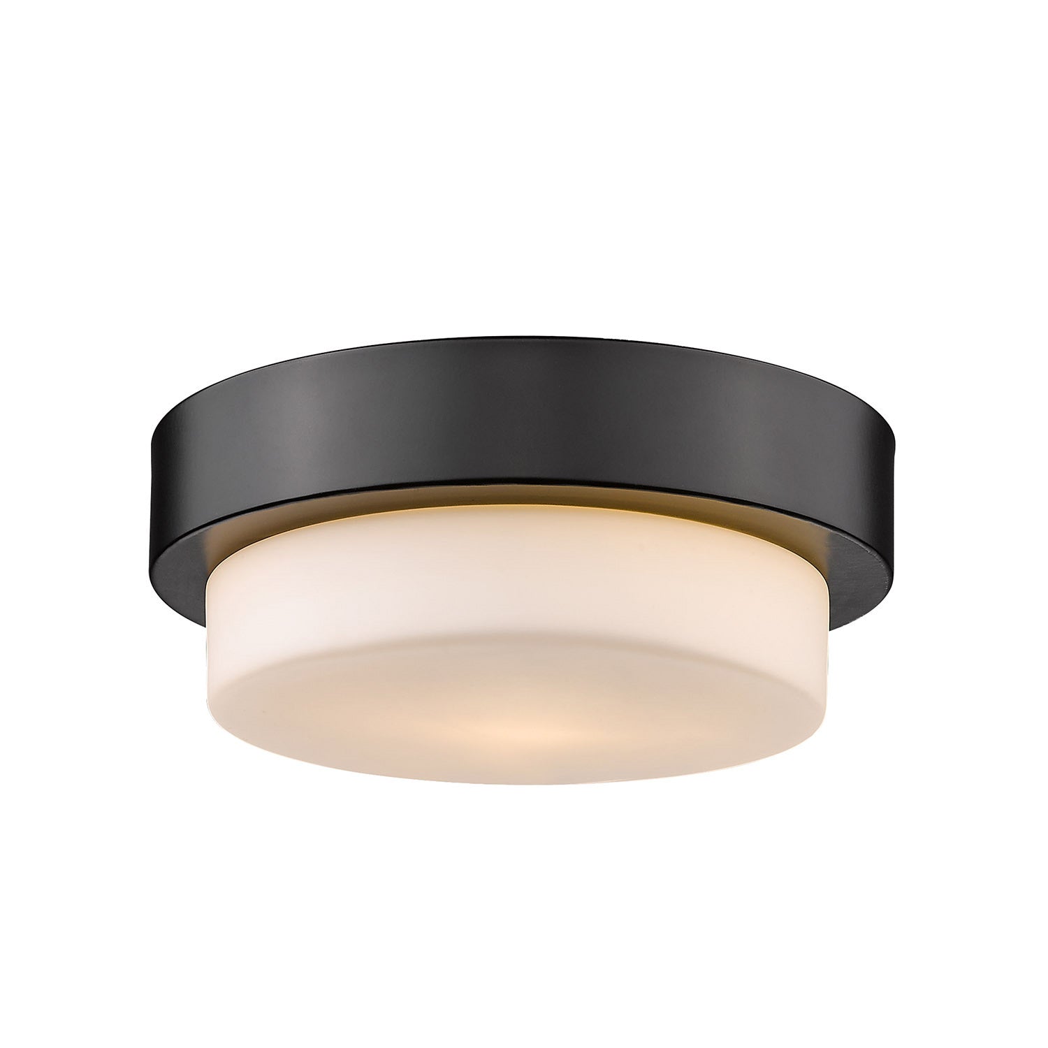 Golden - 1270-09 BLK - One Light Flush Mount - Morgon - Matte Black