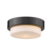 Golden - 1270-09 BLK - One Light Flush Mount - Morgon - Matte Black
