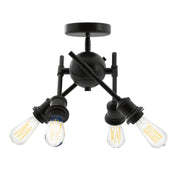 Golden - 1945-SF BLK - Four Light Semi-Flush Mount - Axel - Matte Black