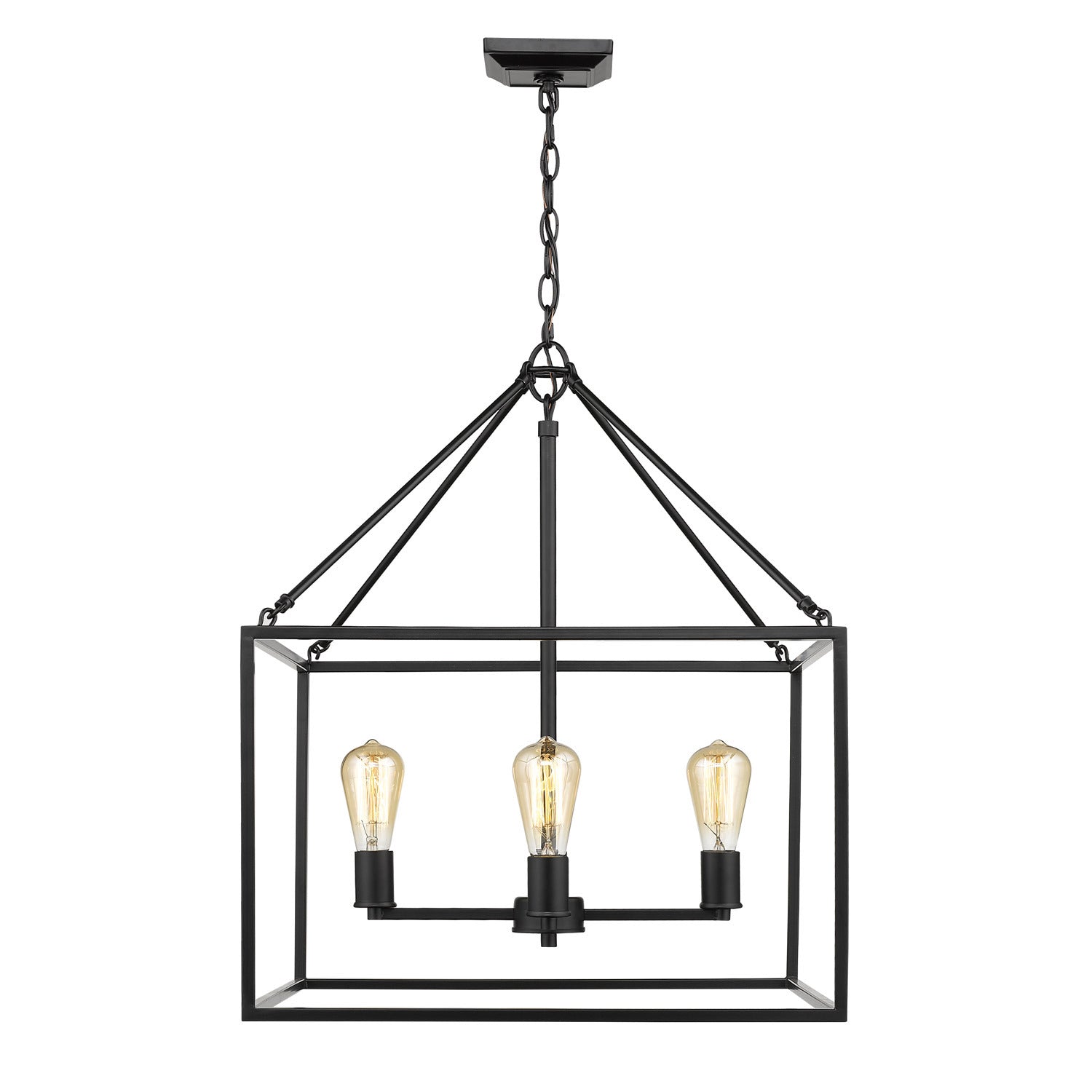 Golden - 2072-4 BLK - Four Light Chandelier - Wesson - Matte Black