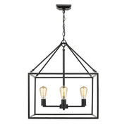 Golden - 2072-4 BLK - Four Light Chandelier - Wesson - Matte Black