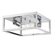 Golden - 2072-FM CH - Two Light Flush Mount - Wesson - Chrome