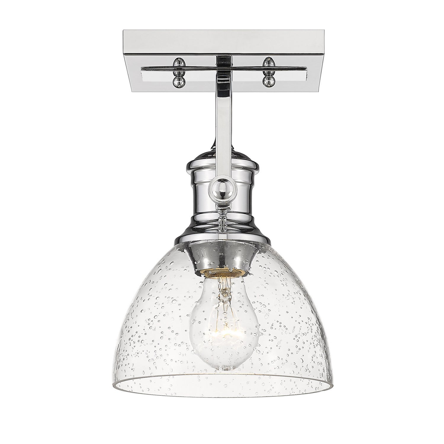 Golden - 3118-1SF CH-SD - One Light Semi-Flush Mount - Hines - Chrome