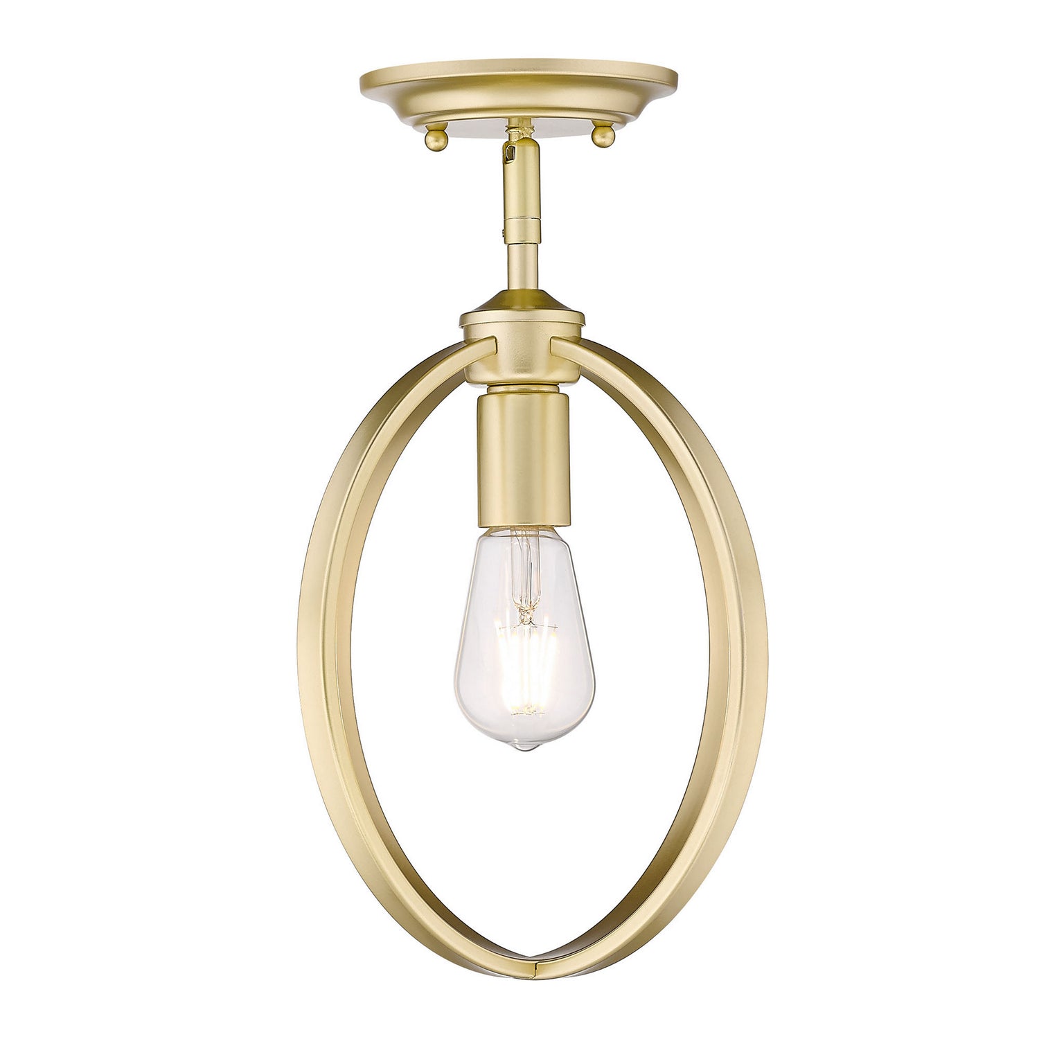 Golden - 3167-1SF OG - One Light Semi-Flush Mount - Colson - Olympic Gold