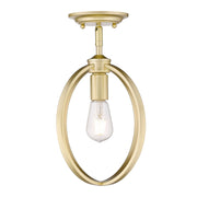 Golden - 3167-1SF OG - One Light Semi-Flush Mount - Colson - Olympic Gold