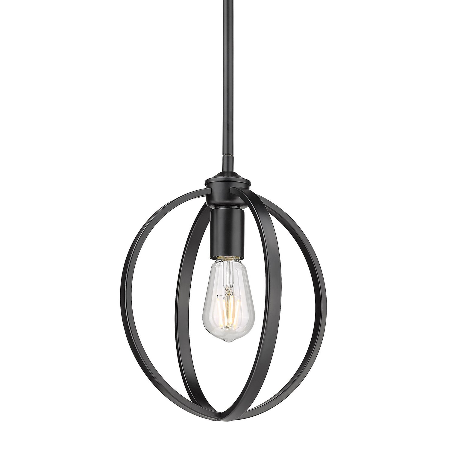 Golden - 3167-M1L BLK - One Light Mini Pendant - Colson - Matte Black