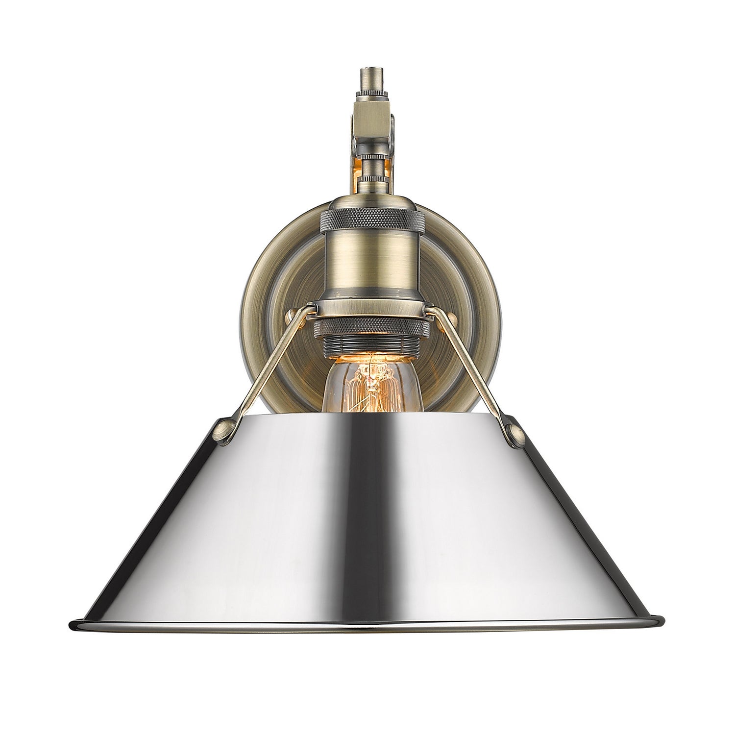 Golden - 3306-1W AB-CH - One Light Wall Sconce - Orwell - Aged Brass