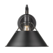 Golden - 3306-1W BLK-BLK - One Light Wall Sconce - Orwell - Matte Black