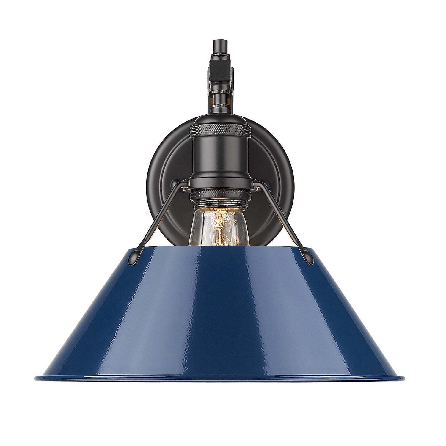 Golden - 3306-1W BLK-NVY - One Light Wall Sconce - Orwell - Matte Black