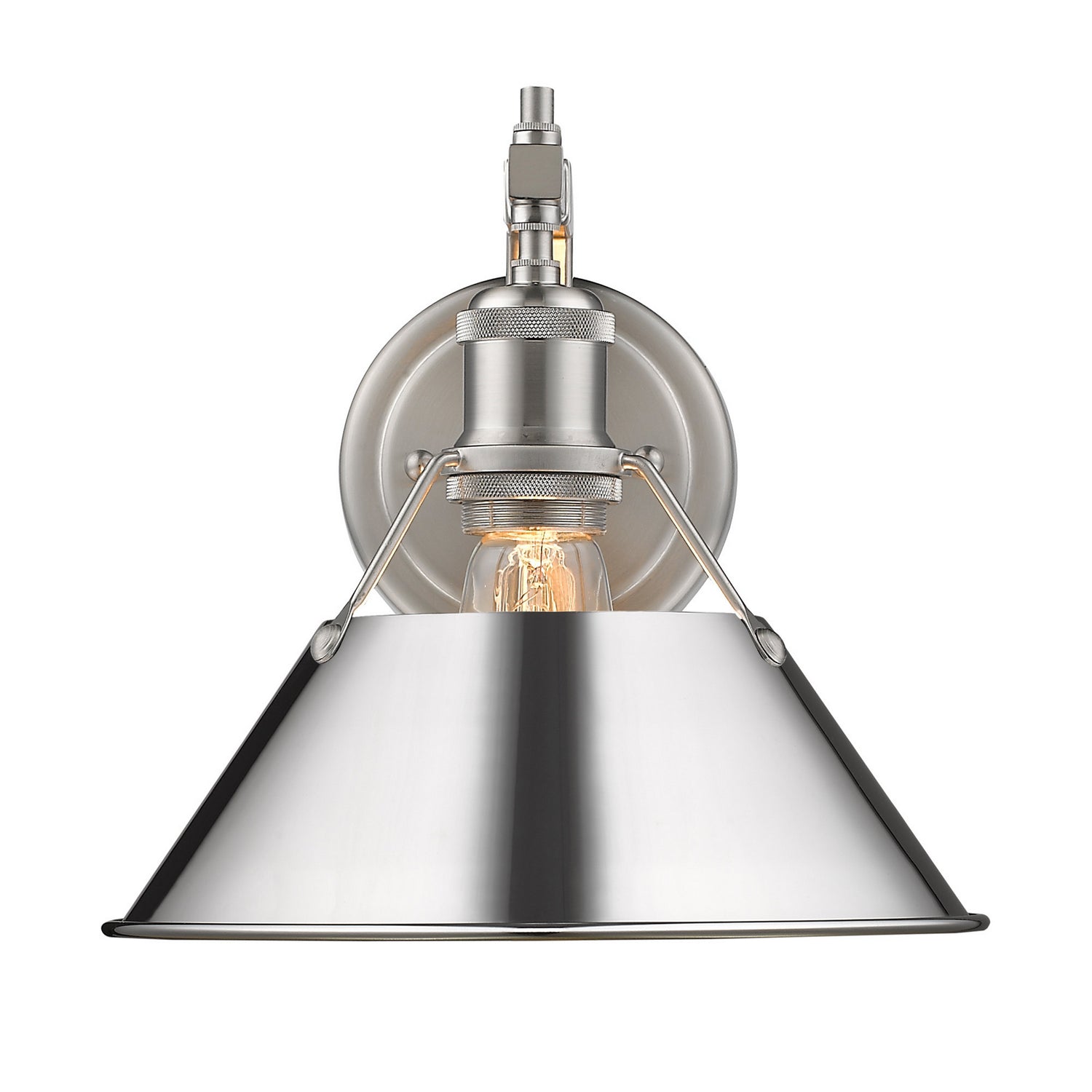 Golden - 3306-1W PW-CH - One Light Wall Sconce - Orwell - Pewter
