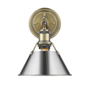 Golden - 3306-BA1 AB-CH - One Light Bath Vanity - Orwell - Aged Brass
