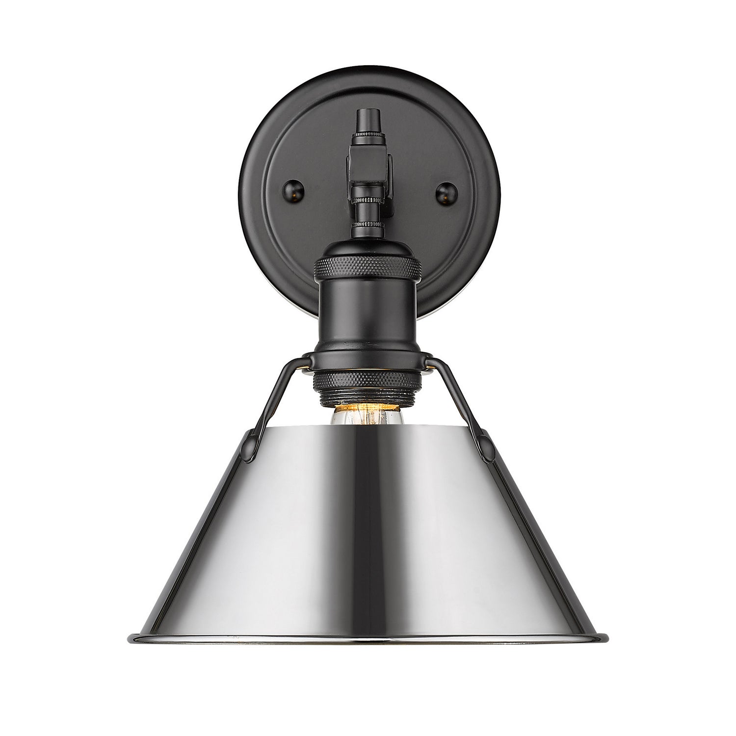 Golden - 3306-BA1 BLK-CH - One Light Bath Vanity - Orwell - Matte Black