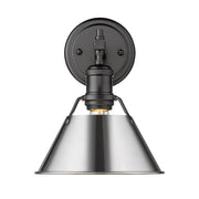 Golden - 3306-BA1 BLK-CH - One Light Bath Vanity - Orwell - Matte Black