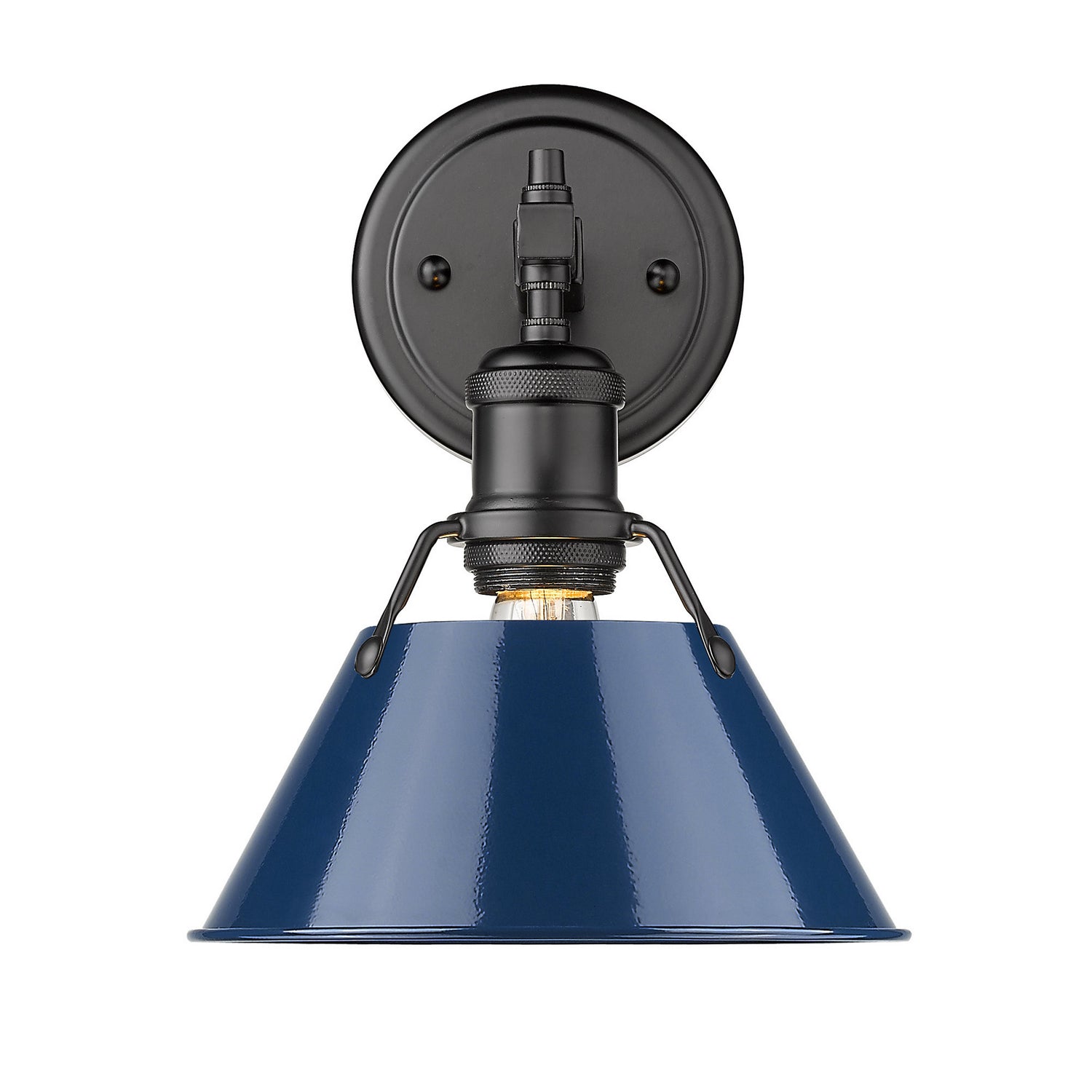 Golden - 3306-BA1 BLK-NVY - One Light Bath Vanity - Orwell - Matte Black
