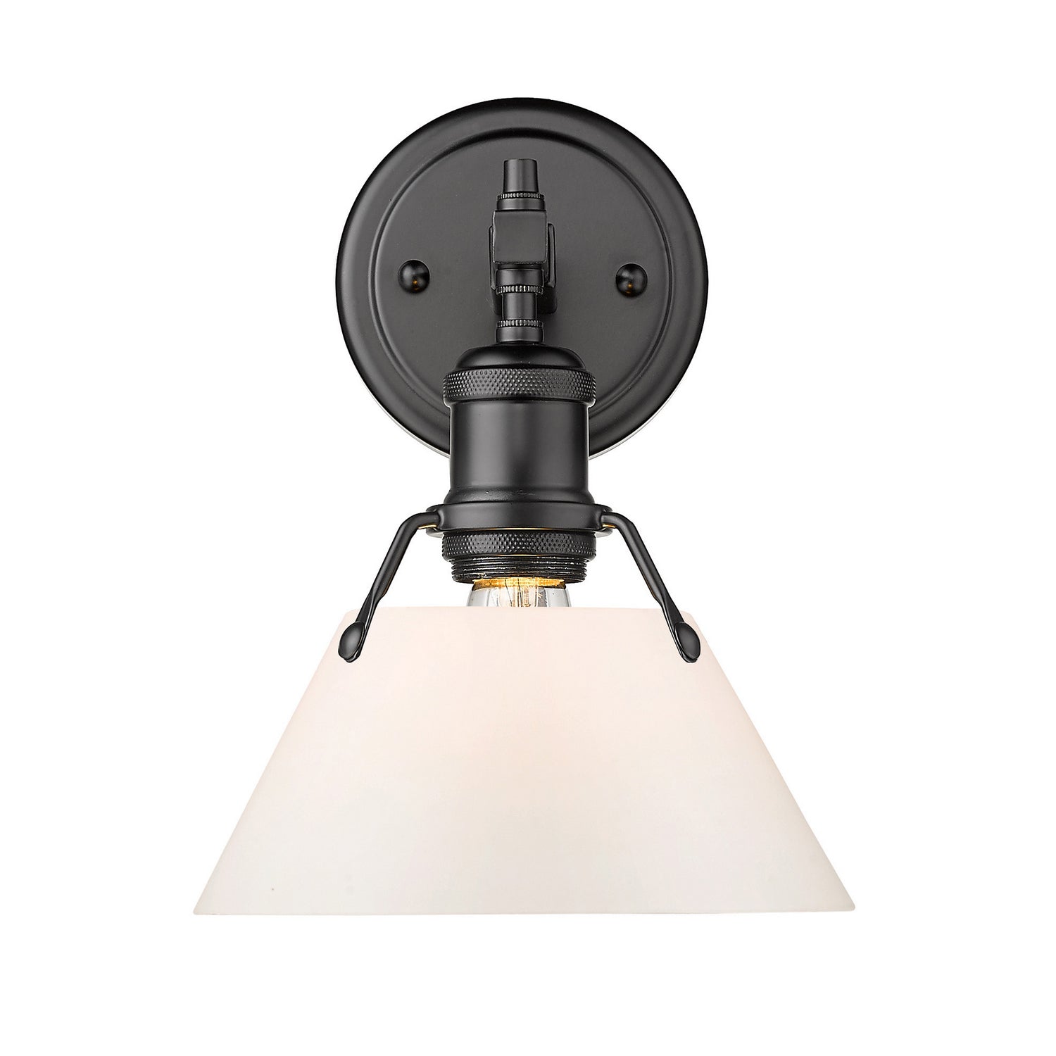Golden - 3306-BA1 BLK-OP - One Light Bath Vanity - Orwell - Matte Black