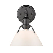 Golden - 3306-BA1 BLK-OP - One Light Bath Vanity - Orwell - Matte Black