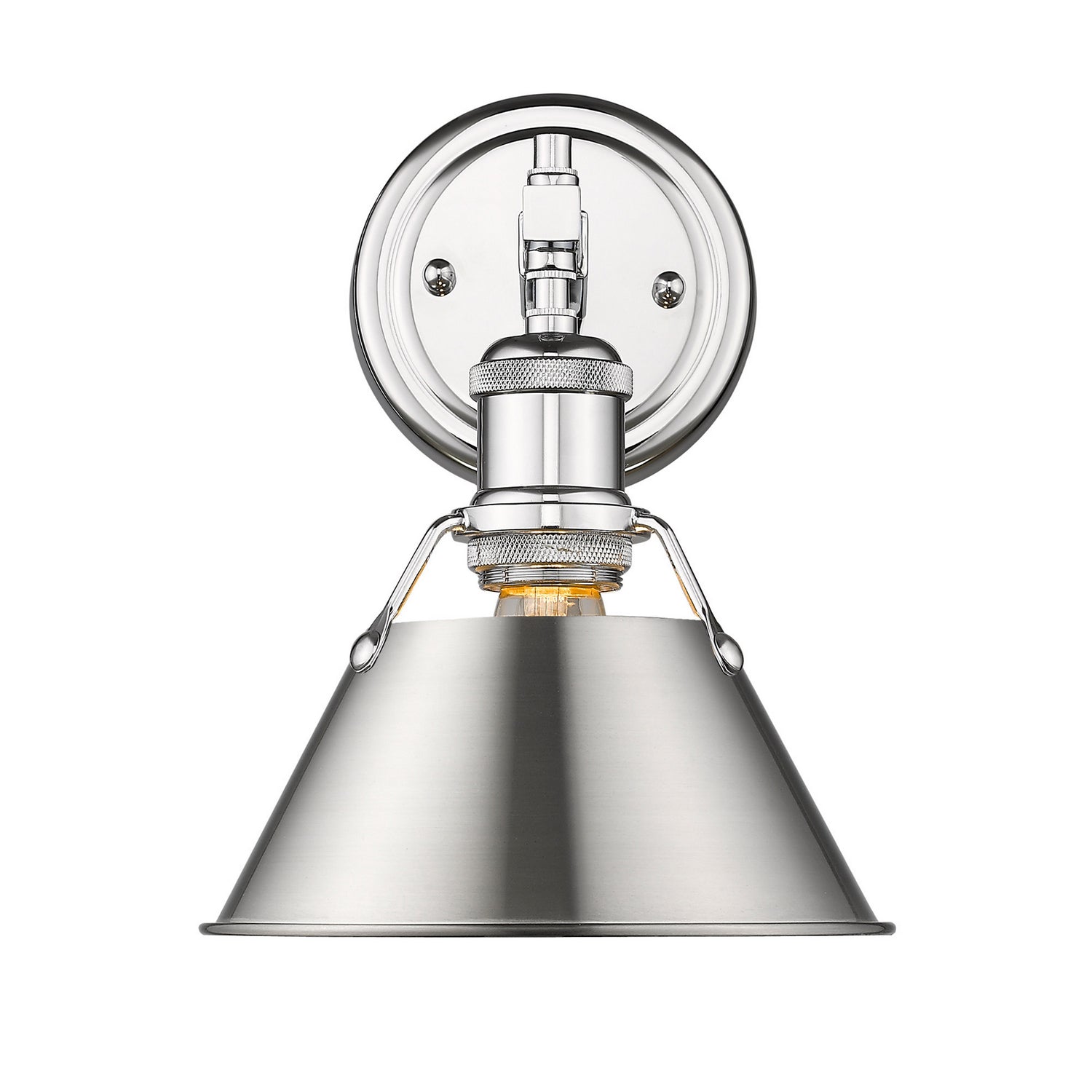 Golden - 3306-BA1 CH-PW - One Light Bath Vanity - Orwell - Chrome