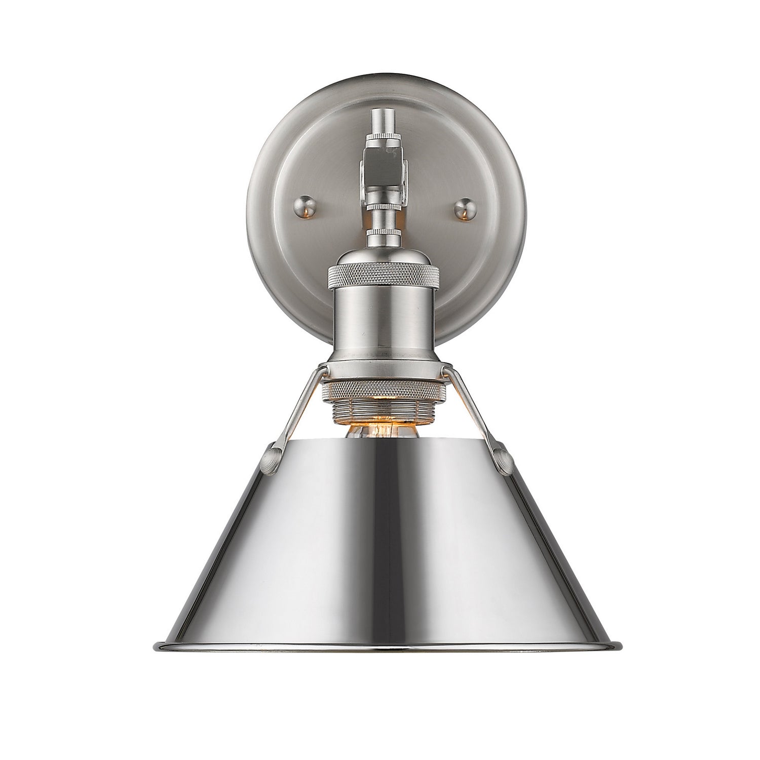 Golden - 3306-BA1 PW-CH - One Light Bath Vanity - Orwell - Pewter
