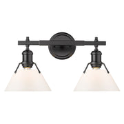Golden - 3306-BA2 BLK-OP - Two Light Bath Vanity - Orwell - Matte Black