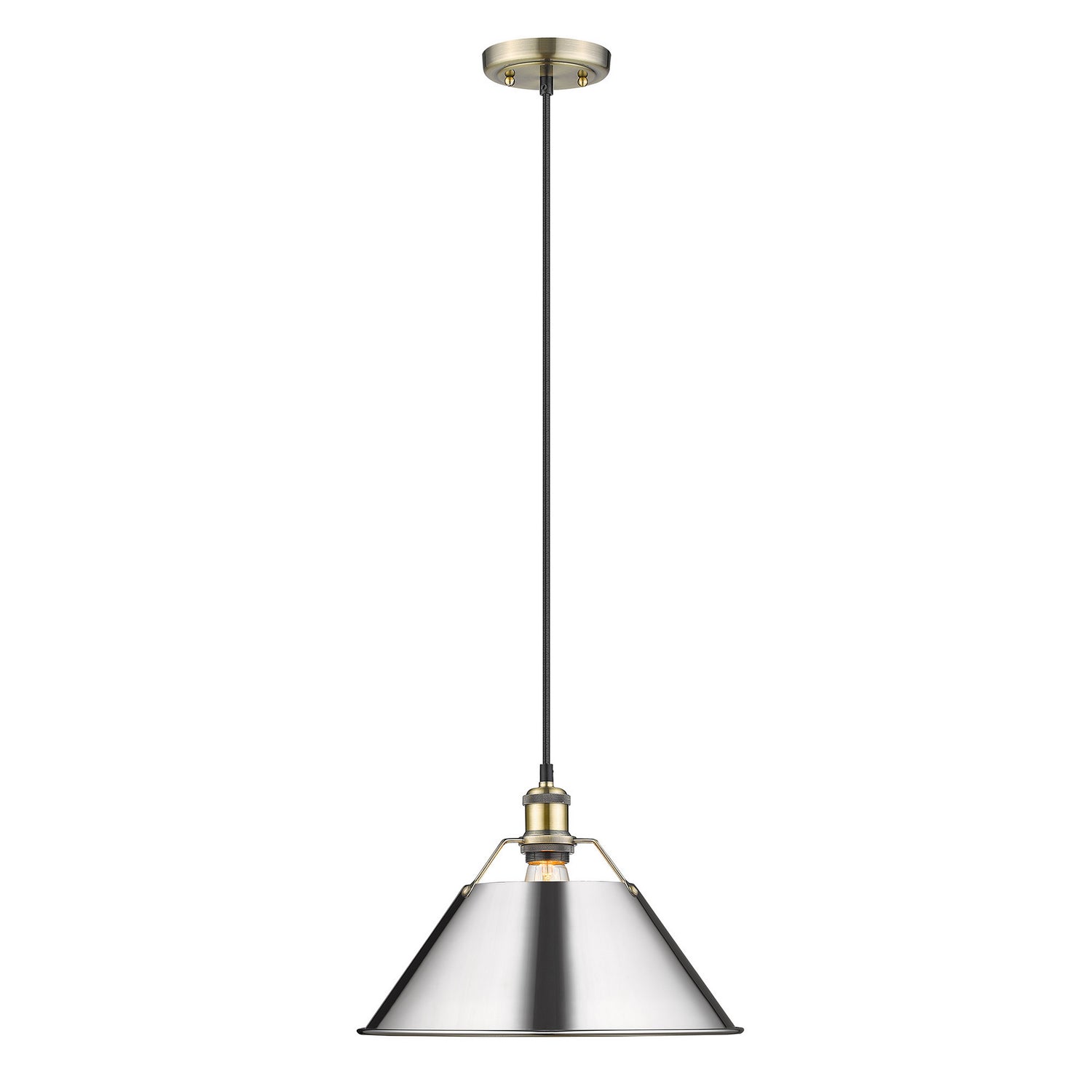Golden - 3306-L AB-CH - One Light Pendant - Orwell - Aged Brass