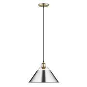 Golden - 3306-L AB-CH - One Light Pendant - Orwell - Aged Brass