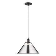 Golden - 3306-L BLK-CH - One Light Pendant - Orwell - Matte Black