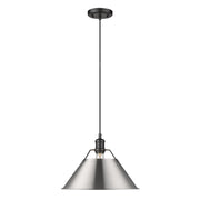 Golden - 3306-L BLK-PW - One Light Pendant - Orwell - Matte Black