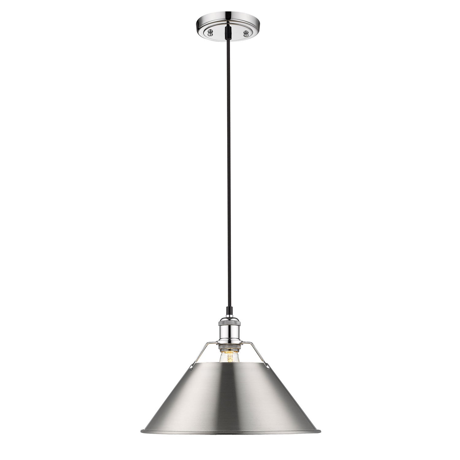 Golden - 3306-L CH-PW - One Light Pendant - Orwell - Chrome