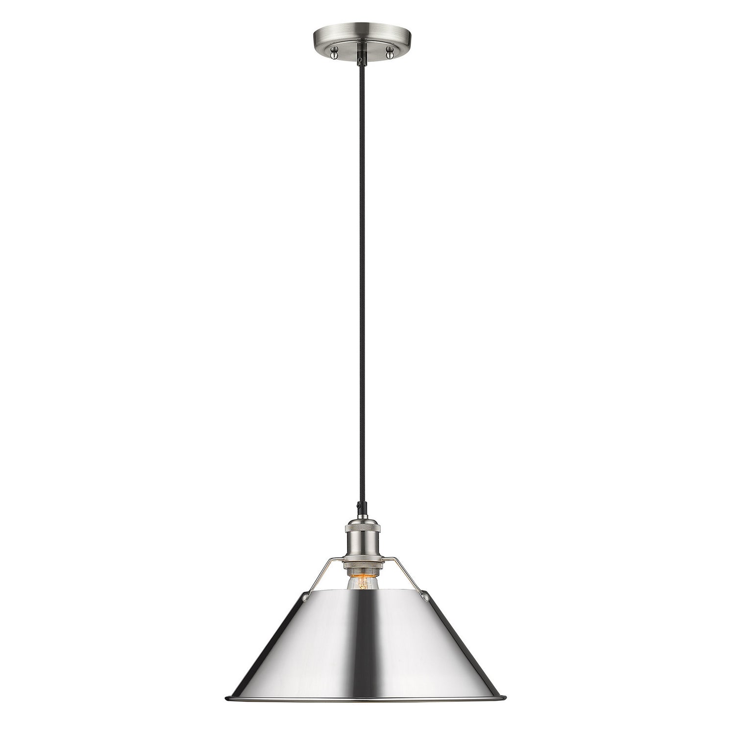 Golden - 3306-L PW-CH - One Light Pendant - Orwell - Pewter