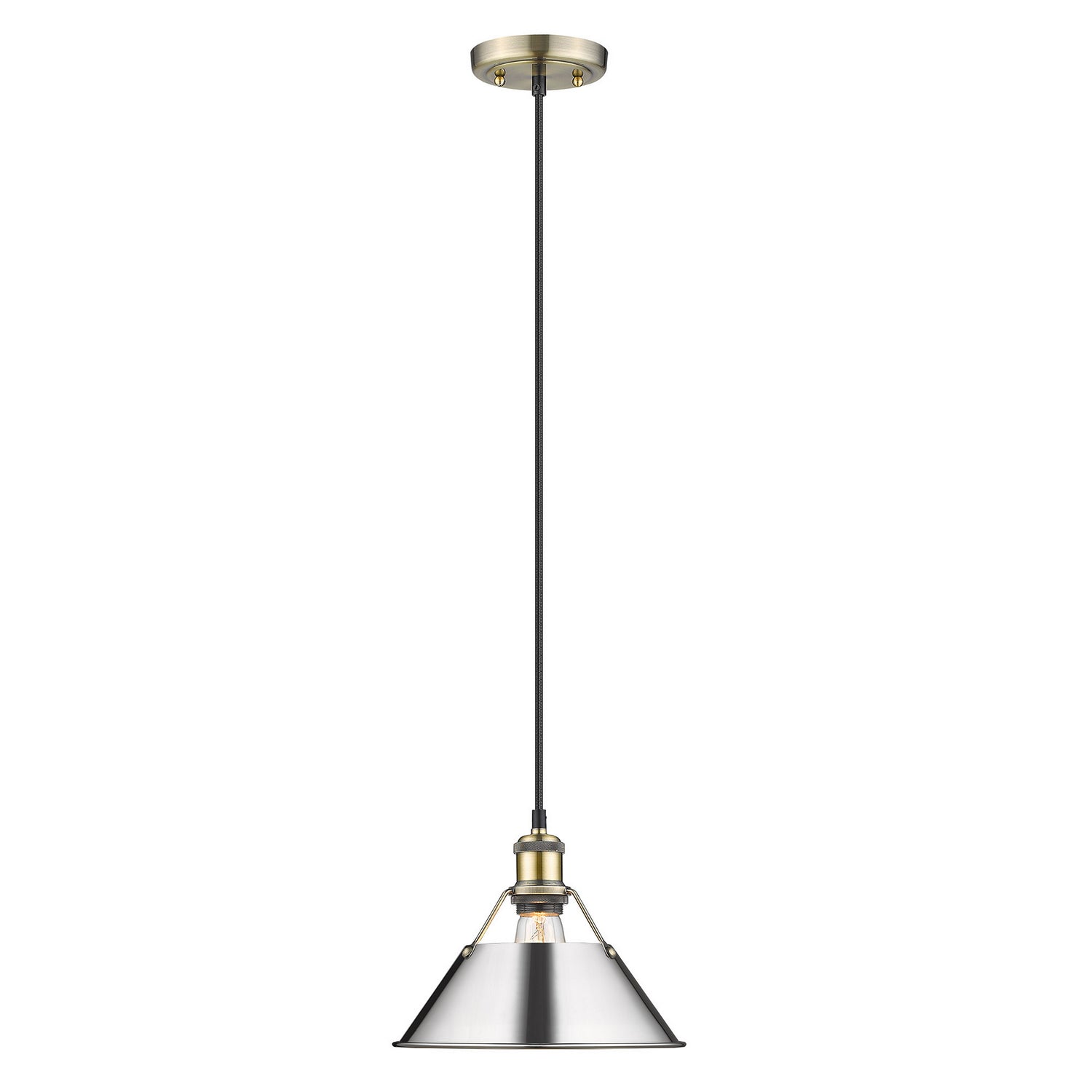 Golden - 3306-M AB-CH - One Light Pendant - Orwell - Aged Brass
